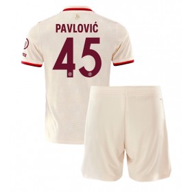 Bayern Munich Aleksandar Pavlovic #45 Tredje skjorte til barn 2024-25 Kortermet (+ korte bukser)